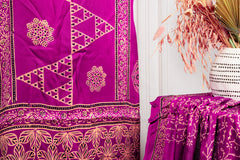 Elegant Magenta Modal Suit with Ajrakh Prints