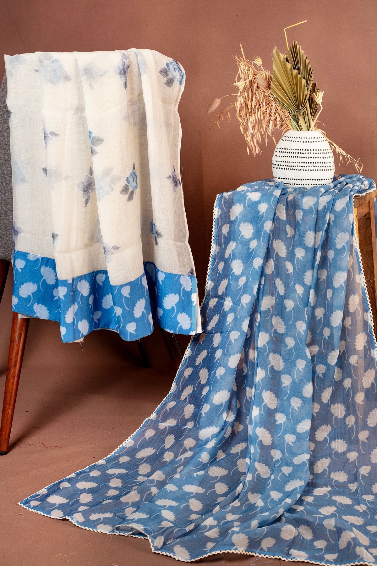 Premium Soft Chanderi Cotton Unstitched Suit Set