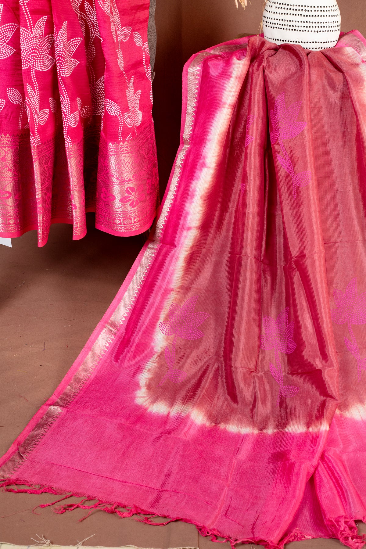 Premium Soft Chanderi Silk Unstitched Suit Set