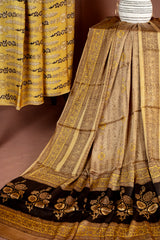 Premium Modal Silk Hand-Block Print Unstitched Suit Set