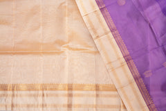 Royal Lavender Silk Cotton Saree with Gold Zari Elegance
