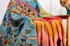 Royal Kalamkari Assam Silk Saree – Handcrafted Elegance in Vibrant Hues