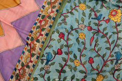 Royal Kalamkari Assam Silk Saree – Handcrafted Elegance in Vibrant Hues