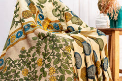 Ivory Bloom Kalamkari Assam Silk Saree – Nature-Inspired Grace