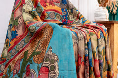 Mythical Kalamkari Assam Silk Saree – Storytelling in Every Drape