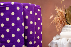 Royal Purple Polka & Ivory Suit Set