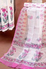 Pink Poppy & Floral Bloom Cotton Suit Set