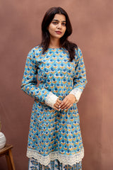 Azure & Marigold Mulcotton Sharara Set