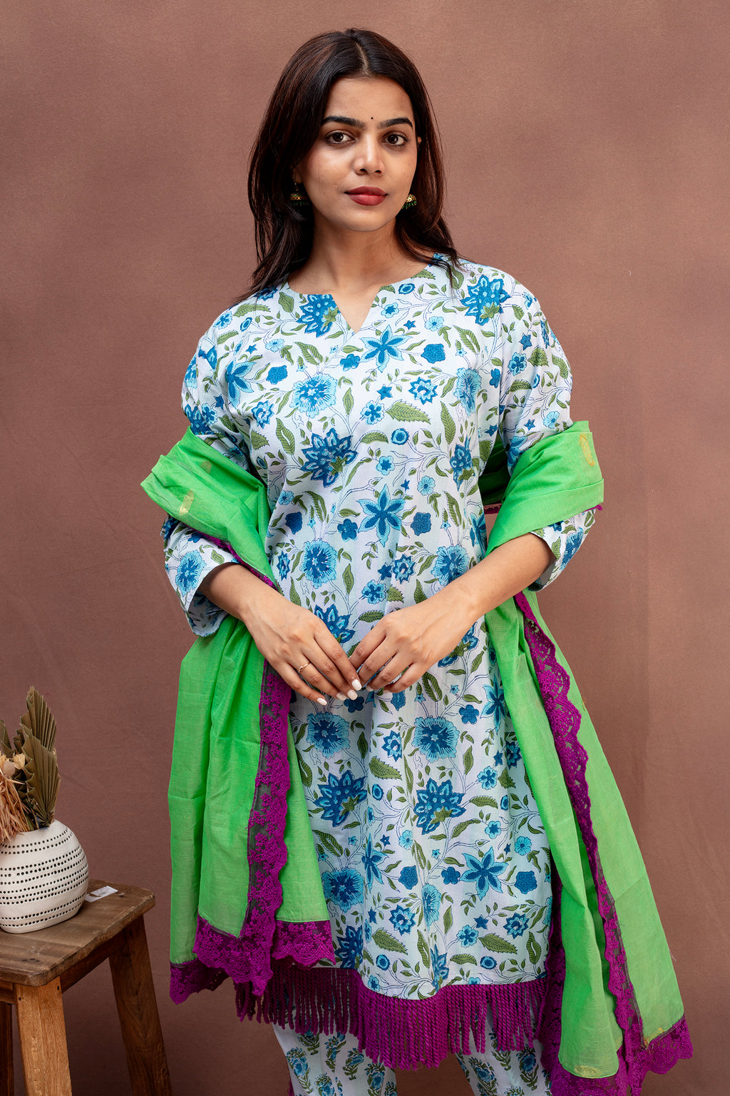 Cerulean Meadow Mulcotton Pant Set