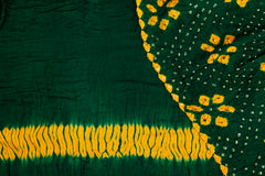 Forest Emerald Gaji Silk Bandhani Saree