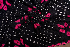 Midnight Onyx Gaji Silk Bandhani Saree
