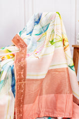 Tropical Breeze Chanderi Cotton Saree