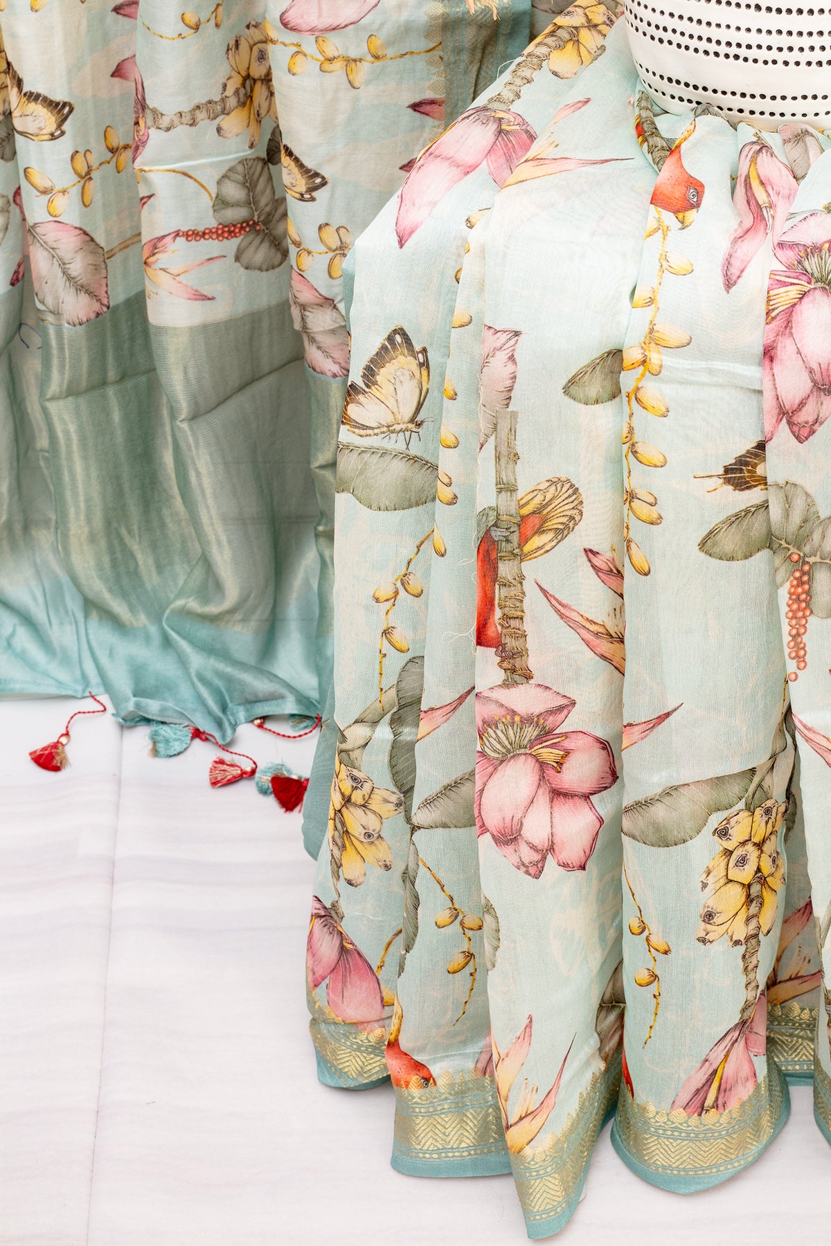 Mint Garden Chanderi Cotton Saree