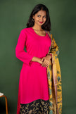 Mangalagiri Cotton Top with Mangalagiri Kalamkari Dupatta