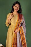 Chanderi Cotton Block print Top ,with Cotton Narayanpet Dupatta
