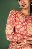 Floral Kalamkari Assam Silk Co ord set