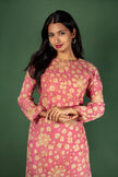 Floral Kalamkari Assam Silk co-ord set