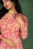 Floral Kalamkari Assam Silk co-ord set