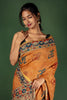 Kalamkari Saree with 'ॐ' Symbol Body & Divine Pallu Design