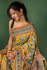 Handcrafted Kalamkari Saree with Majestic Peacock Pallu & Floral Motif Body