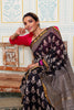 Black with Beige Paisley & Checks Pattern Maheswari Silk Saree