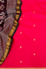 Black with Beige Paisley & Checks Pattern Maheswari Silk Saree