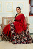 Elegant Red and Black Maheswari Silk Saree