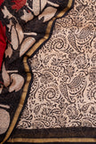 Elegant Red and Black Maheswari Silk Saree