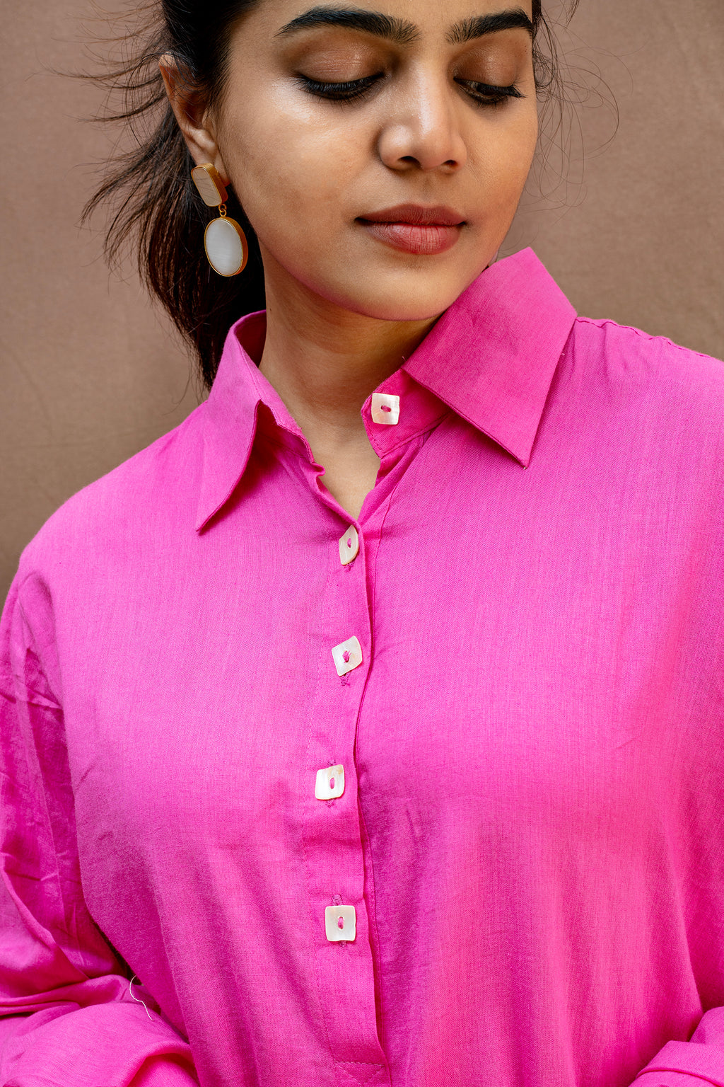 Vibrant Candy Pink Cotton Co-Ord Set