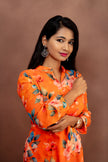 Orange Floral co-ord set