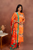 Orange Floral Kurtha Set with Dupatta