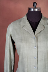 Sage Green Premium Linen Button-Down Shirt