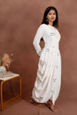 White Space Edition Dhoti Dress