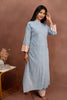 Sky Blue Striped Cotton Co-ord Set
