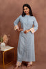 Sky Blue Striped Cotton Co-ord Set