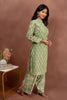 Light Green With Printed Cotton Kurta Set