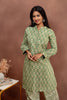 Light Green With Printed Cotton Kurta Set