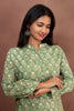 Light Green With Printed Cotton Kurta Set