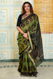 Elegant Green Maheshwari  Saree