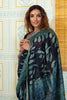 Elegant teal blue Maheswari silk saree