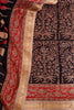 Elegant Black & Rust Maheswari Silk Saree