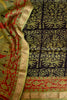 Traditional Olive Green & Maroon Maheshwari Silk Saree