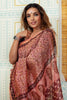 Elegant Rust Maheswari Silk Saree
