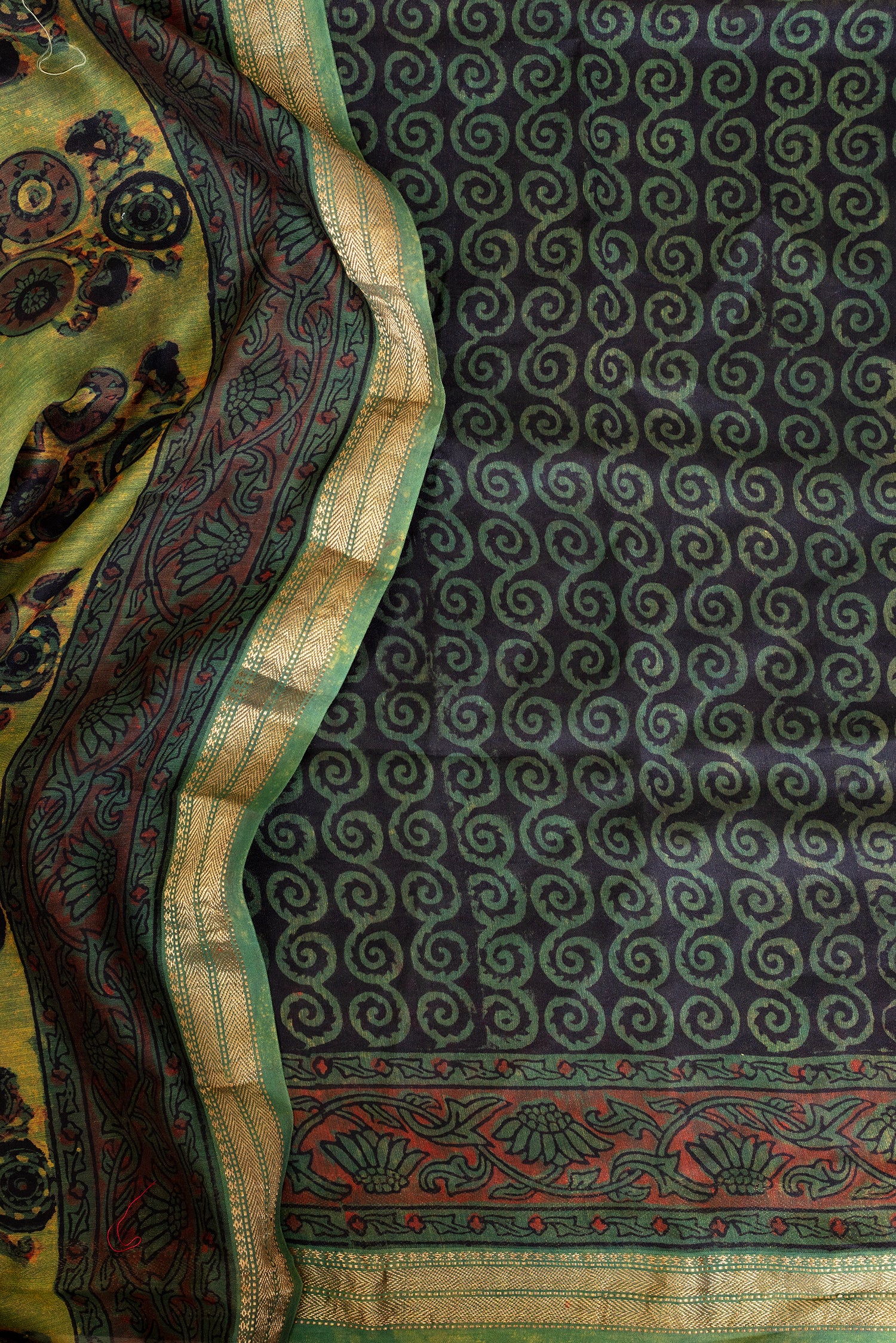 Elegant Green Maheshwari  Saree