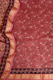 Rich Maroon Maheshwari Silk Saree