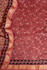 Rich Maroon Maheshwari Silk Saree