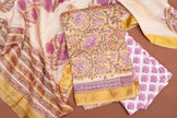 Elegant Chanderi Salwar Yellow Suit – Top, Bottom &Dupatta