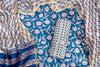 Elegant Chanderi Salwar Blue Suit – Top, Bottom & Dupatta