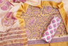 Elegant Chanderi Salwar Yellow Suit – Top, Bottom &Dupatta