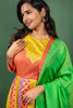 Multicolour Cotton Silk Jacquard Anarkali with Georgette Dupatta